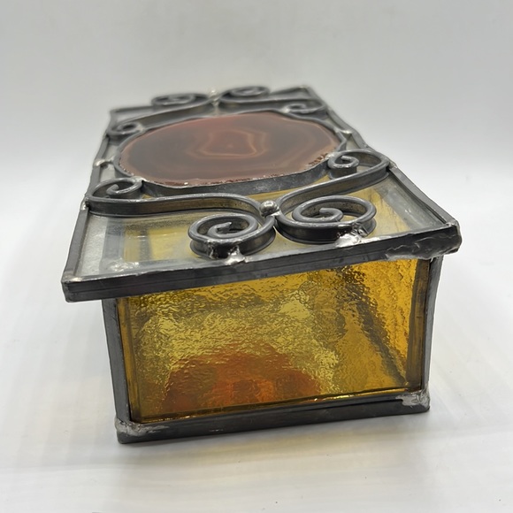 VTG Stained Glass Trinket Box - Picture 4 of 7